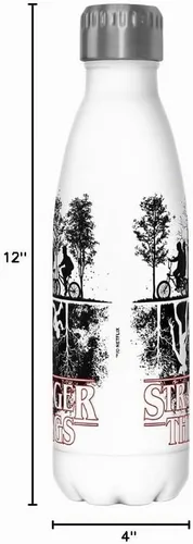 Vista 5 de Botella de Acero Inoxidable de 17 oz de Netflix Stranger Things Mundo al Revés, Multicolor