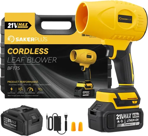 Vista 9 de Sakerplus Limpiador de Polvo Portátil, Soplador de Hojas Inalámbrico, Soplador de Nieve Manual, Sopladores de Mano para Cuidado del Césped, Limpieza