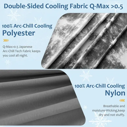 Vista 13 de Marchpower - Manta de enfriamiento para niños que duermen con calor, manta de lana fresca Arc-Chill con diseño de doble cara, fibra de enfriamiento