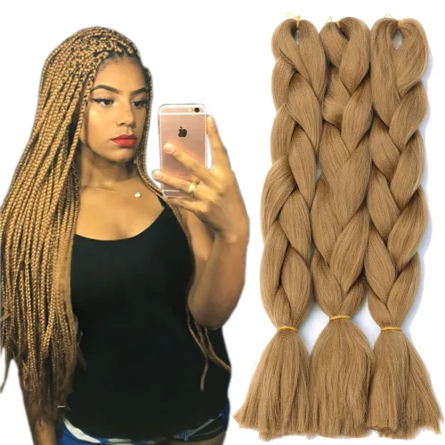 Vista 13 de Extensiones de cabello de trenzas jumbo, 3 unidades, color negro puro, 24 pulgadas, 3.53 oz/unidad para trenzado de caja torcida (1B negro)