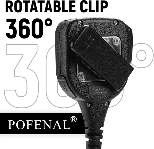 Vista 5 de Micrófono de altavoz de radio Motorola impermeable para XPR3500e/XPR3300e - Micrófono de hombro remoto con conector de 0.138 in y cancelación