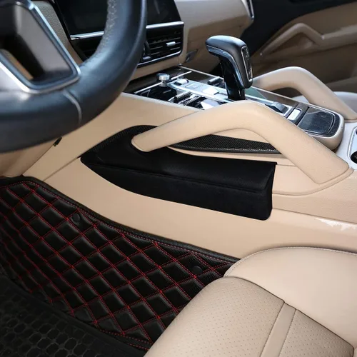 Vista 5 de YIWANG Car Center Consoles Side Storage Box Phone Tray Accesorios para Porsche Cayenne 2018 2019 2020
