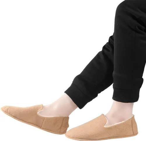 Vista 6 de Inicio Zapatillas de hombre Zapatillas Casual de lana mocasín Zapatillas de interior antideslizante Zapatos de casa