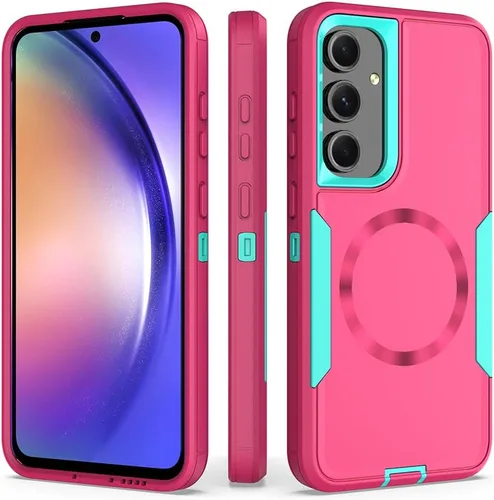 Vista 17 de Funda diseñada para Samsung Galaxy S22 Ultra, magnética, protección contra caídas de servicio pesado, protección de doble capa, compatible
