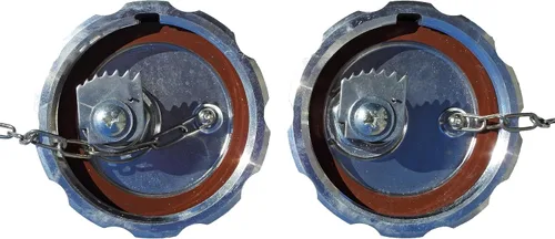 Vista 5 de Tapón de combustible diésel de bloqueo nominal de 3 pulgadas con llave igual para modelos seleccionados de tanques de combustible Volvo Mack