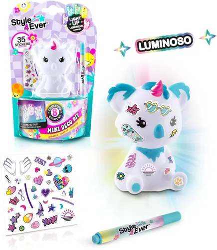 Vista 6 de Canal Toys - Style 4Ever - DIY Mini Deco with Light Assortment, with LED light remover, marker and stickers