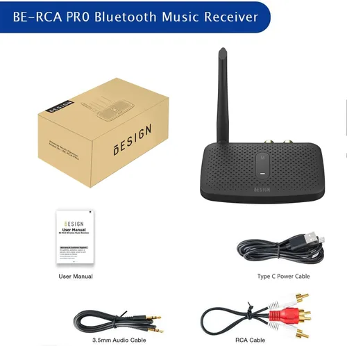Vista 8 de Besign BE-RCA Pro - Adaptador Bluetooth de largo alcance para transmisión de música Bluetooth, color negro