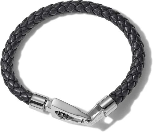 Vista 5 de Bulova Jewelry Men's Marine Star Braided Leather Bracelet with Tuning Fork Clasp