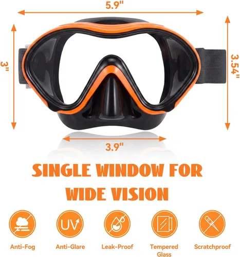 Vista 4 de Aegend Paquete de 2 gafas de natación para niños con cubierta de nariz para niños de 3 a 15 años, correa de tela tejida, antivaho 180° visión clara