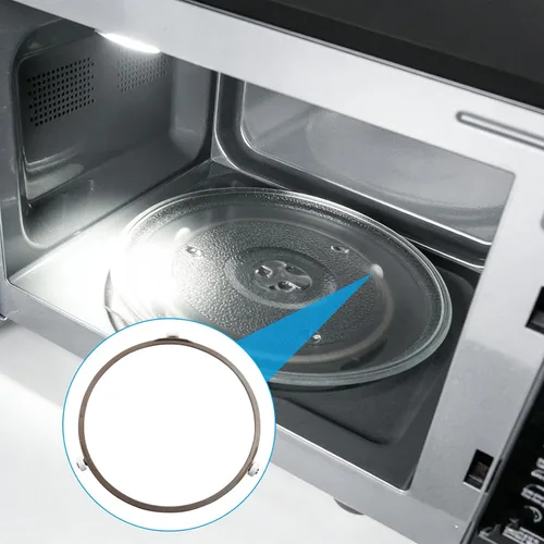 Vista 4 de 1 anillo giratorio para microondas, piezas de repuesto de rodillo de bandeja, soporte de bandeja de placa de vidrio, anillo giratorio para horno