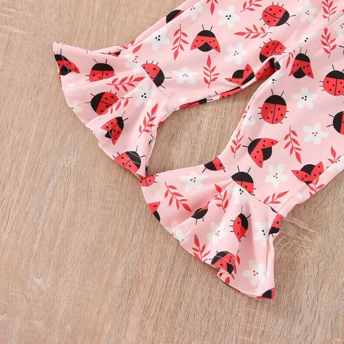 Vista 7 de FIOMVA Conjunto de ropa de 3 piezas con estampado de corazón para bebé recién nacida, para el día de San Valentín