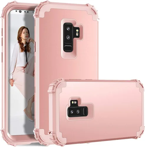Vista 11 de Funda de teléfono para Samsung Galaxy S9 Plus, cubierta dura, a prueba de golpes, de silicona suave, híbrida, tres capas, resistente, protección