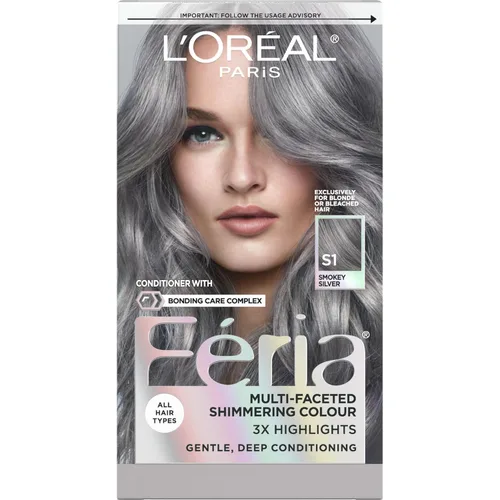 Vista 77 de L'Oreal Paris Feria - Tinte permanente brillante multifacético para el cabello, tinte de alta intensidad para reflejos 3X, 10 negro azabache
