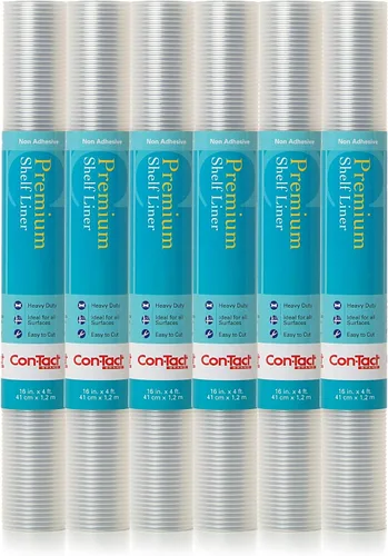 Vista 11 de Con-Tact Brand Premium Plus - Forro no adhesivo para estantes, resistente y multifuncional, 12 x 6 pies, Nova Crystal Clear, paquete de 1 rollo