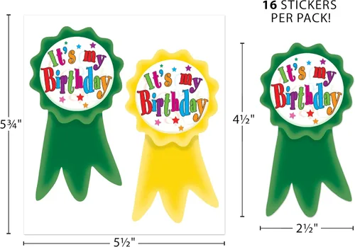 Vista 3 de Teacher Created Resources - Cintas de cumpleaños TCR4851 Insignias Wear'Em (4851)