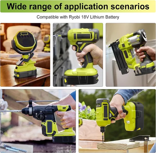 Vista 7 de Powilling Paquete de 2 baterías de repuesto de 18 V para Ryobi 18 V batería de litio 3.5Ah P102 P103 P105 P107 P108 P109 con cargador de batería