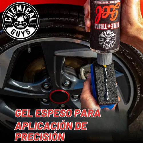 Vista 4 de Chemical Guys, Gel para neumáticos y moldura para plástico y goma, restaura