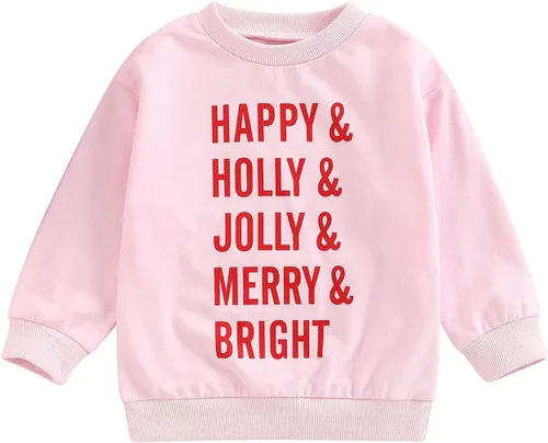 Vista 122 de YINGISFITM Sudadera de manga larga con cuello redondo para bebé, niña, niño, Navidad, suéter de manga larga, ropa de otoño