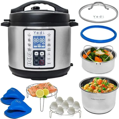 Vista 7 de Yedi Houseware Paquete de freidora de aire de pantalla digital 9 en 1, con recetas sin fin y kit de accesorios de lujo, 6 cuartos de galón