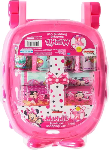 Vista 7 de Carrito de compras del salón de belleza de los ayudantes felices de Minnie, juguetes para niños oficialmente licenciados de 3 años en adelante