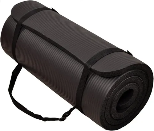 Vista 16 de BalanceFrom Yoga Mat, 1-Inch Extra Thick High Density Exercise Mat, Anti-Tear Exercise Yoga Mat with Carrying Strap, Suitable for Various Yoga