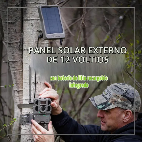 Vista 4 de TACTACAM Panel Solar Reveal para Cámaras de Rastreo Celulares X 2.0, X, Gen 1, SK, XB (Panel Solar)