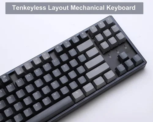 Vista 7 de Keychron K8 Teclado mecánico inalámbrico BluetoothUSB con cable, intercambiable en caliente, 87 teclas, retroiluminación LED RGB, interruptor marrón