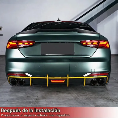Vista 2 de Alerón de maletero de fibra de carbono compatible con Audi A5 S5 RS5 2018-2025 4 puertas B9 trasero alerón de labio alerón de alerón de labio Kit