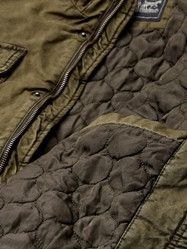 Vista 8 de Levi's Chaqueta militar de algodón lavado grande y alto para hombre