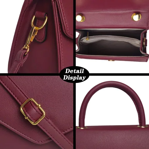 Vista 4 de Mini monedero pequeño con asa superior, bolsos de mano para mujer