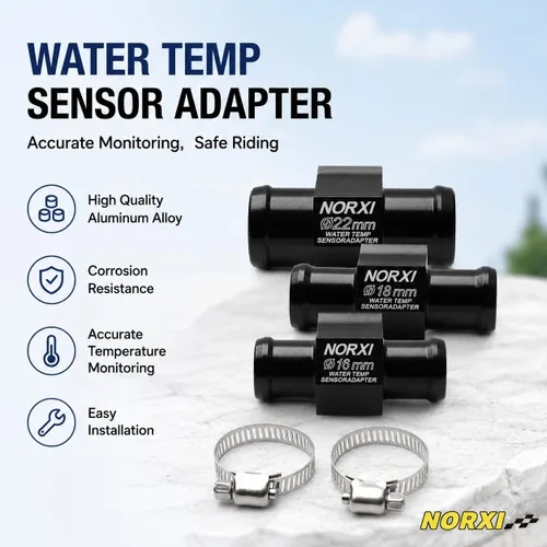 Vista 2 de Sensor de Temperatura del Agua Termómetro de Agua Adaptador de Sensor Termómetro de Agua Accesorio de Tubo Sensor Adaptador de Manguera