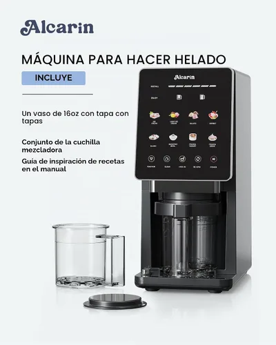 Vista 2 de Alcarin Máquina para hacer helados con 1 pinta (no congelador), máquina