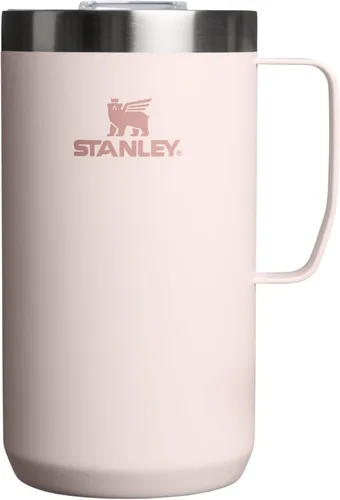 Vista 16 de STANLEY Everyday Camp Mug de 24 onzas, tapa para beber, taza para café, té y bebidas, taza de café aislada de acero inoxidable, sin BPA, color ceniza