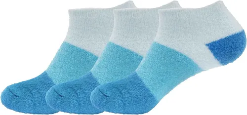 Vista 19 de BambooMN Calcetines de spa de nailon mullidos con infusión de aloe para mujer, color morado lavanda, 3 pares