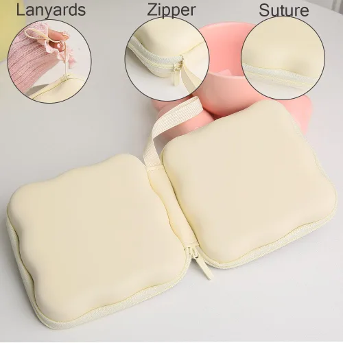 Vista 5 de Funda de almacenamiento para cargador, diseño de ondas, protector de cargador de viaje, organizador de cables para auriculares, caja