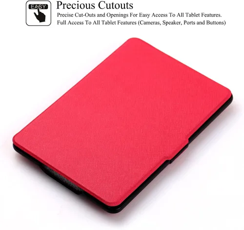 Vista 4 de REASUN Funda para Kindle Paperwhite 123, funda delgada con ranuras magnéticas para tarjetas con funda protectora de encendido y apagado automático