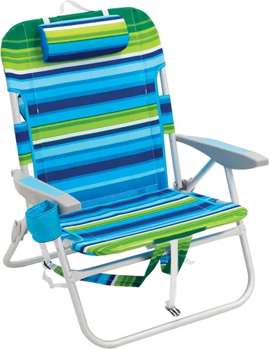 Vista 15 de Rio Beach - Paquete de 2 sillas de playa con almohada, brazos y bolsa de almacenamiento, silla de camping portátil ligera para exteriores con Azul