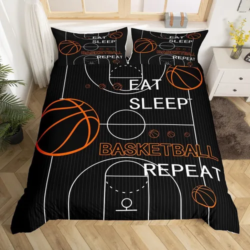 Vista 28 de jejeloiu Juego de ropa de cama de fútbol para niños, tamaño individual, juego de funda de edredón de fútbol para niños y niñas, funda de edredón