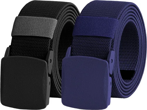 Vista 36 de UNGGJKB Men's Tactical Belt, Nylon Casual Elastic Belt, Work Belt That Can Be Cut And Adjusted