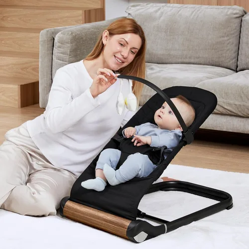 Vista 6 de Silla Saltarina para Bebé - Soporte Cómodo para los Momentos de Felicidad de tu Pequeño (Normal, Negro)
