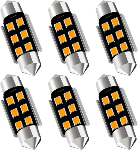 Vista 26 de AUXLIGHT 6614 6641 6612F 6615 F30-WHP TS-14V1CP Bombillas LED de 29 mm de 1.14” Festoon para luz interior de ámbar amarillo, súper brillantes