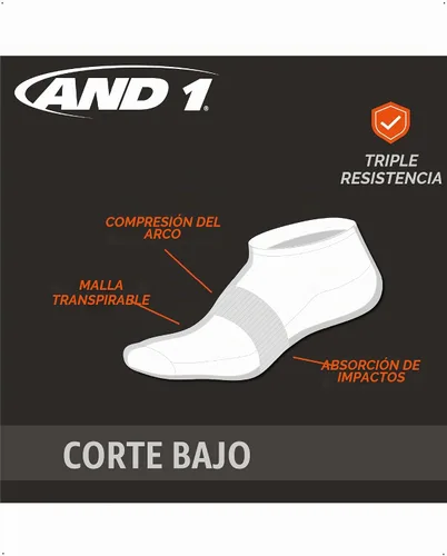 Vista 3 de AND1 Calcetines para hombre - Calcetines deportivos de corte bajo (24 unidades)