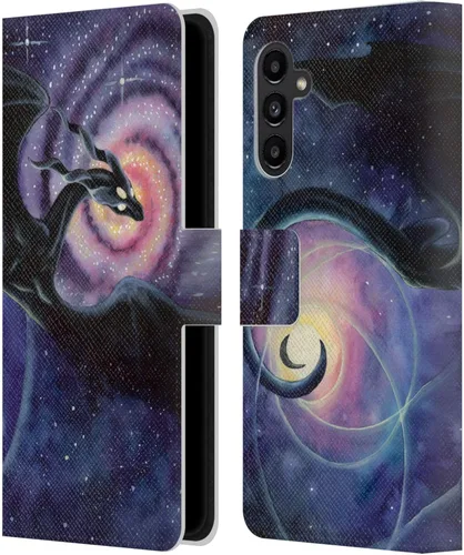 Vista 140 de Head Case Designs Officially Licensed Carla Morrow Galactic Entrancement Dragons Leather Wallet Case Compatible with Samsung Galaxy A07 4G