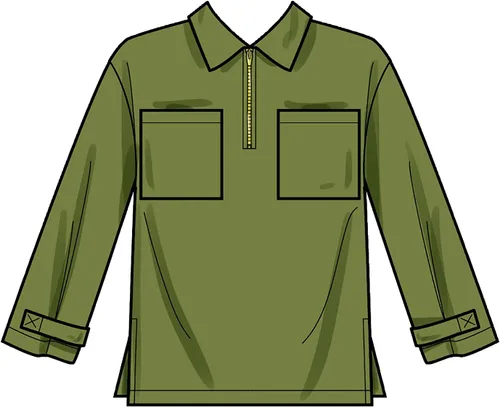 Vista 9 de Simplicity Paquete de tops con media cremallera para hombre y mujer, cuello y pantalones sin cierre, patrón de costura código 9278, tallas XS-M