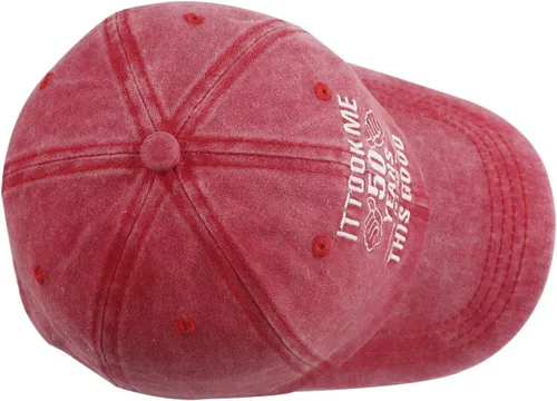 Vista 10 de It Took Me 50 Years to Look This Good Hat para mujeres y hombres, divertida gorra de béisbol ajustable bordada 50 cumpleaños