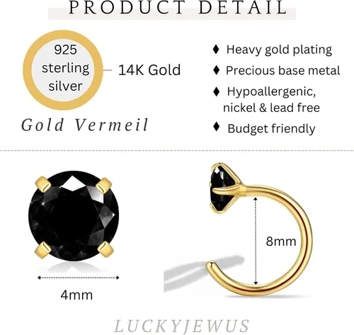 Vista 3 de Aretes pequeños de plata de ley 925 para mujer
