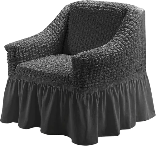 Vista 31 de Jeloris Funda Protectora Elástica para Sofá de Dos Plazas de Fácil Ajuste con Falda, Protector de Muebles Universal Duradero Lavable de Alta Beige