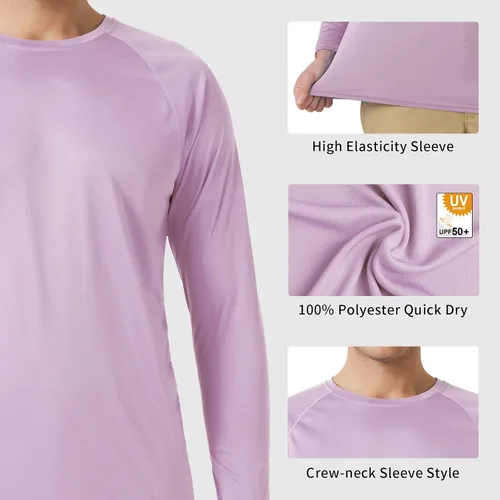 Vista 5 de Men's Activewear Basic Outdoor Series Sun Protection Long Sleeve Quick Dry Shirt