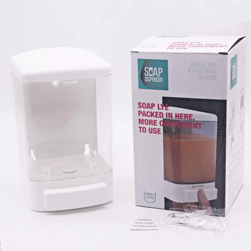 Vista 6 de Evhome Dispensador de jabón manual para montaje en pared, dispensador de desinfectante de manos, dispensador de jabón comercial de 33.8 onzas