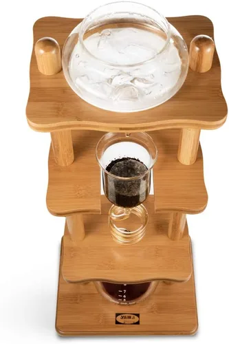 Vista 4 de Yama Cold Brew Maker I Máquina de café frío con tecnología de goteo lento I Hace de 6 a 8 tazas (32 oz), torre de café frío de gran capacidad, marco